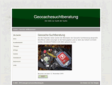 Tablet Screenshot of geocachesuchtberatung.de